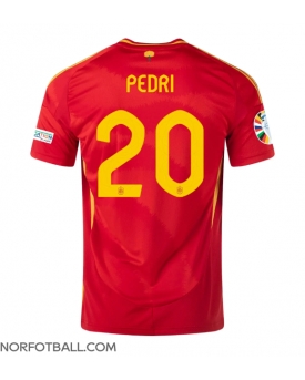 Billige Fotballdrakt Spania Pedri Gonzalez #20 Replika Hjemmedrakt EM 2024 Kortermet